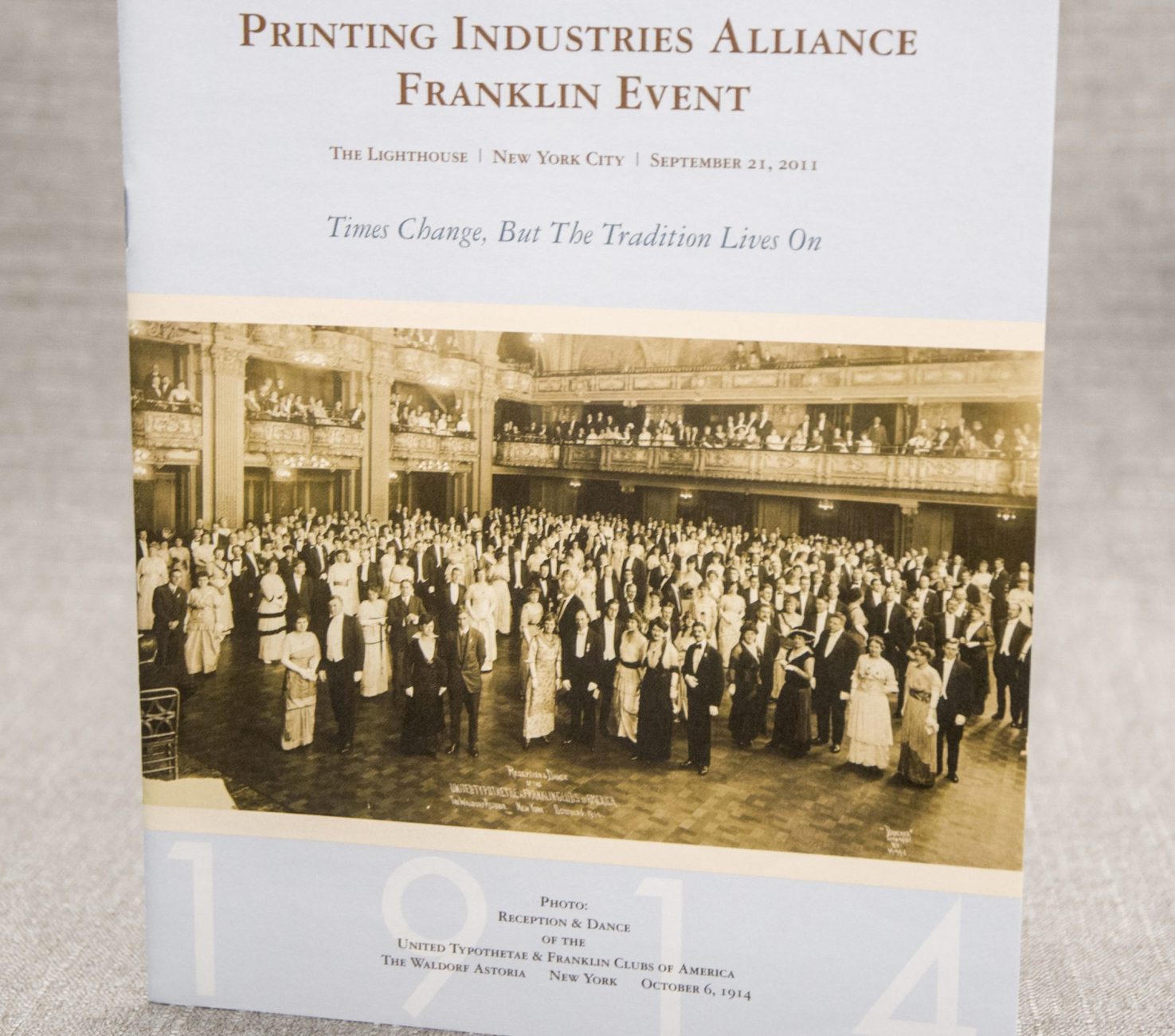 Franklin Event Program 2011 with Historical 1914 Photograph